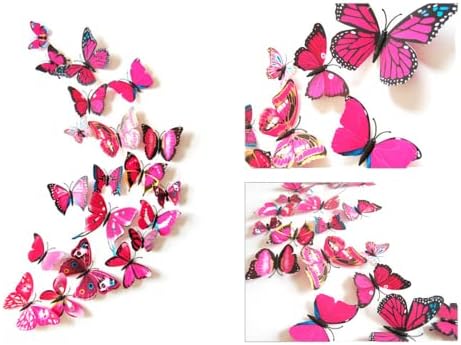 Dvotinst 12pcs Decoration 3D Butterfly Newborn Photography Props Studio Photo Shooting Accessories Home Wall Party Wedding Decor