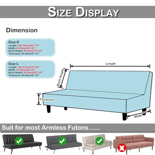 Housse de canapé 2/3 places en velours pour rénover le salon et protéger votre banquette futon - 4