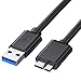 JZK 1M Typ A 3.0 auf Micro-B USB 3.0 Kabel, externes Festplattenkabel für Festplattengehäuse/Festplatte, Datensynchronisations- und Ladekabel Samsung NOTE 3 / S5