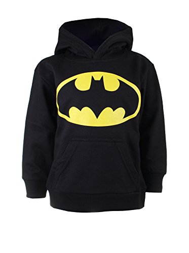  DC COMICS Felpa Cappuccio Batman Logo Nero 7-8 Anni (128/130 cm-L)