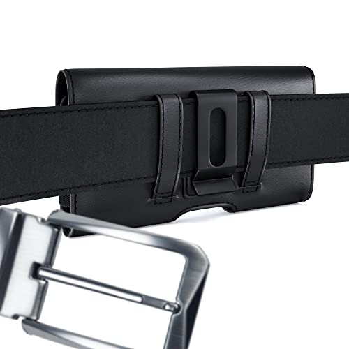 Debin Case For Galaxy S23, S22, S21, S20, S10, S9, A10E, A01, S21 Fe, Cell Phone Belt Holder Case With Clip Holster Pouch Cover Id Card Holder (Fits Samsung Phone With Otterbox Commuter Case On) Black #TOP3