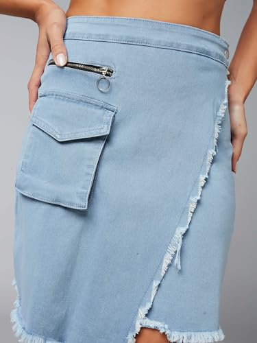 Image of Dolce Crudo Women's Regular High Rise Stretchable Denim Shorts