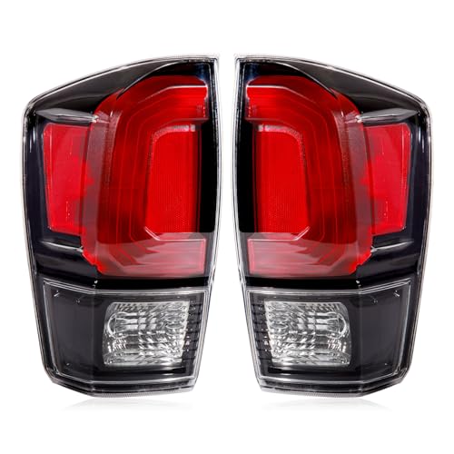 CONLLCON Tail Lights Assembly Compatible with 2016-2023 Tacoma Black Rear Light Taillights Replacement # 8156004200 TO2800201 8155004200 TO2801201