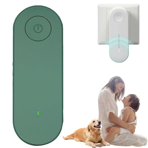 Air Purifier, Portable Ionic Plug-In - Silent Design, 360° Mini Ionizer for Pet Odors, Smoke & Dust, Easy to Use & Economical