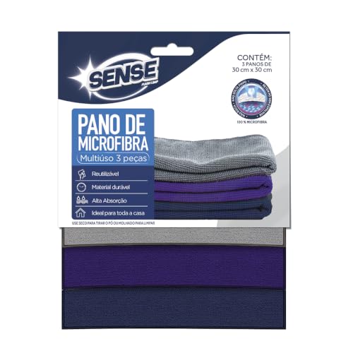 PANO Microfibra Multiuso 3 Peças Sense