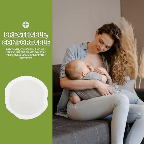 Almohadillas de lactancia desechables de color claro, pack de 100 discos absorbentes transpirables 7