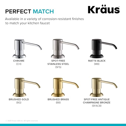 KRAUS Boden Kitchen Soap and Lotion Dispenser in Brushed Brass, KSD-53BB - image 7