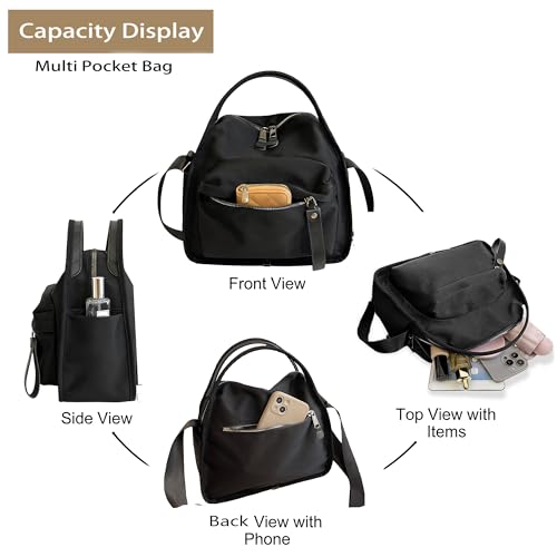 Bolso bandolera de nylon impermeable para mujer miniatura 5
