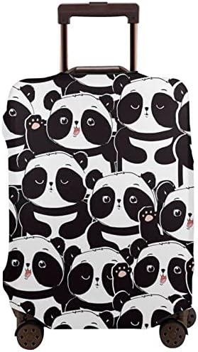 Arasrsey Double-sided Printed Luggage Cover Baby Panda Thickened Elastic Travel Suitcase Protector Cute Cartoon Washable Baggage Gear Covers ( M, fit 22-24 Inch Luggage )