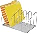 DecoBros Desk File Sorter Organizer, 5 Sections, Sliver