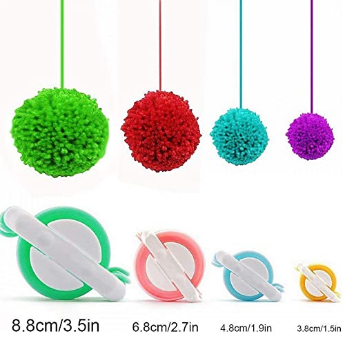 Pompom Maker, Efly 4 Pcs Different Sizes Pom-Pom Maker Fluff Ball Weaver Needle Craft Diy Wool Knitting Craft Tool Set For Kids And Adult #TOP1