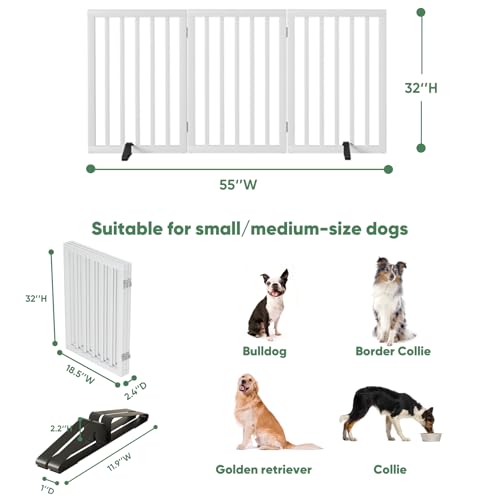 Hundegitter für Türen, Hohes Hundegitter für den Innenbereich, Faltbare Haustiergitter für Türen Schlafzimmer… – Ansicht 2