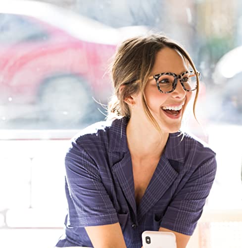 Peepers by PeeperSpecs Oprah's Favorite Women's Limelight Blue Light Blocking Reading Glasses - Gray Tortoise +3.00 - Thumbnail 4