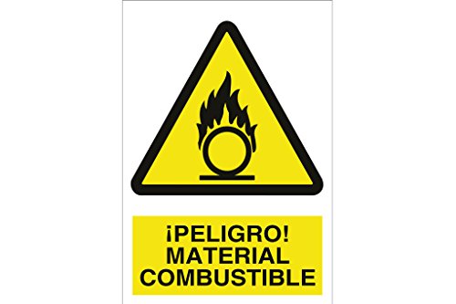 Plimpo Señal Adhesivo 297X210 Mm. ¡Peligro! Material Combustible En Oferta Cofan A04Ad297210 Señal Adhesivo, 297 X 210 Mm