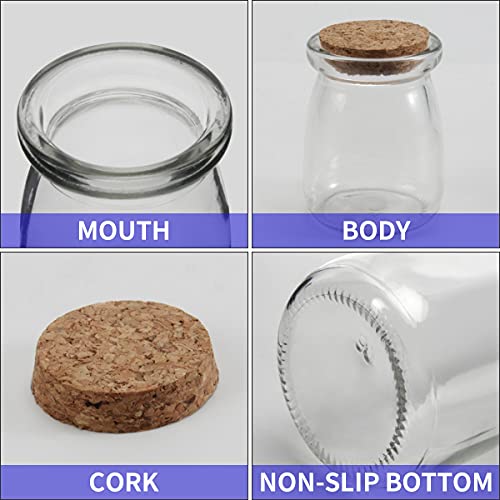 OAMCEG 39 PCS Glass Jars with Cork Lids 3.4oz Small Yogurt Jars Mini Candle Jars Little Pudding Jars Glass Favor Jars Mason Jars, Glass Containers with Lids & 50m String (Set of 39, 100ml) - Image 4