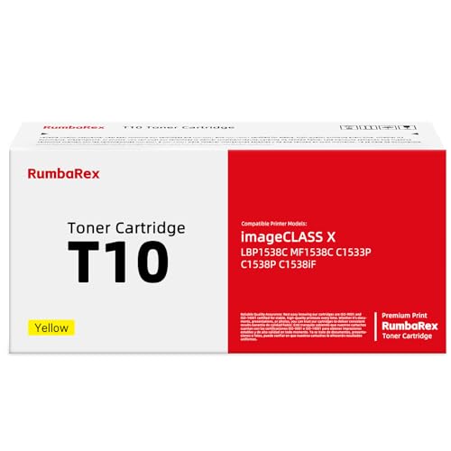 T10 Cartucho de tóner amarillo 4563C001 de repuesto para Canon T10 cartucho de tóner para impresora Color imageCLASS X LBP1538C MF1538C C1533P C1538P C1538iF tinta de impresora 1 paquete