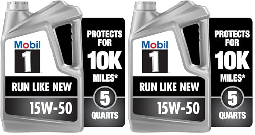 Image of Mobil 1 Advanced Full Synthetic Motor Oil 15W-50, 5 Quart (Pack of 2)