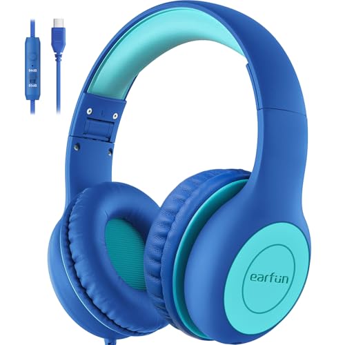 Image of EarFun K1 Kids Headphones Wired with Mic, USB Type C Headphones for Kids