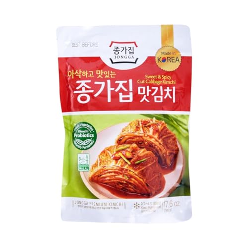 Kimchi Fresco Cortado de Jongga 500g - Sabor Tradicional Coreano