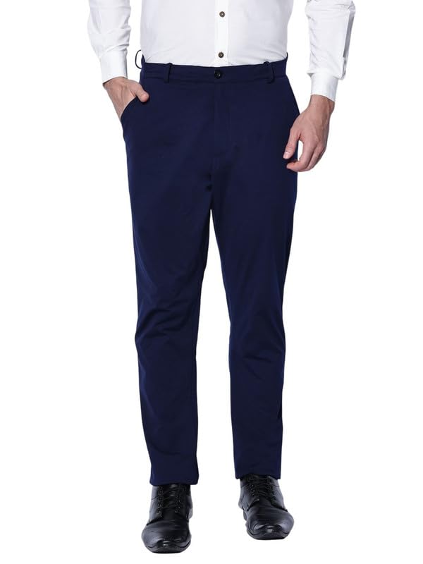 blue tyga Air Stretch Office Joggers for Men | Comfortable Wrinkle Free Trousers for Office or Casual Wear | Stretchable & Quick Dry Pants for Men-picture-50