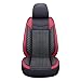 Produktbild JPDEDIAN Autositzbezüge Leder für VW Corrado Sitzbezüge Autositzschoner, FüNfteiliges Set AutozubehöR Innenraum, Perfekter Schutz Für Autositze, red Black