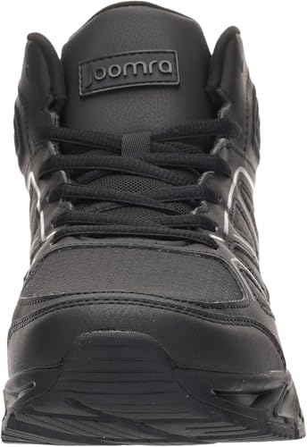 Image of Joomra Men's Stylish Sneakers High Top Athletic-Inspired Shoes | Premium Vegan Leather Upper, Durable Rubber Outsole, Perfect Ankle Support, Ideal for Outdoor & Casual Wear