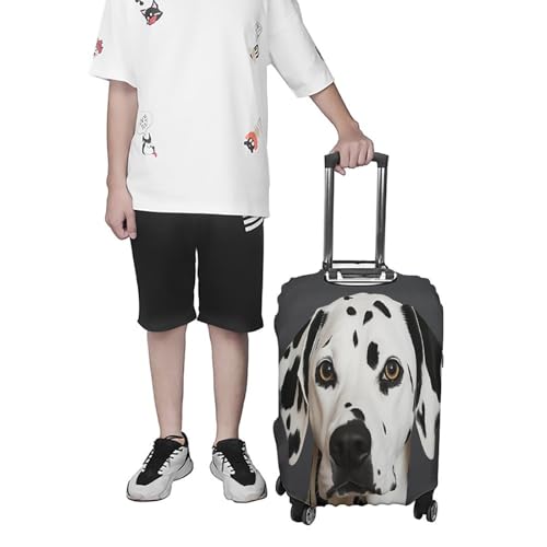 Housse de valise dalmatien blanche anti-rayures en polyester lavable pour protéger votre bagage M - 7