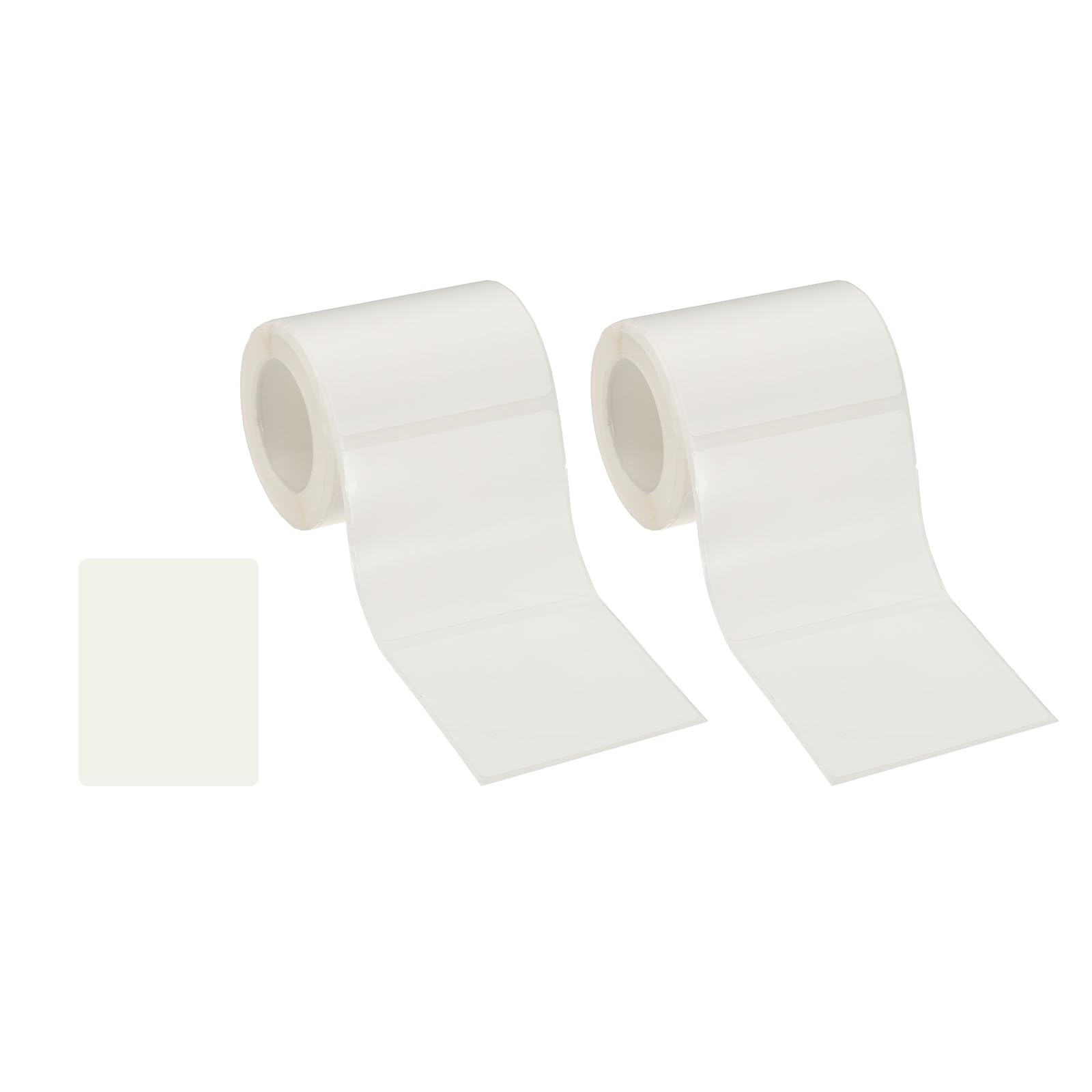 PATIKIL 160 Pcs Thermal Labels, 2x3.1 Square Thermal Printer Labels Stickers Self Adhesive Tags Paper 2 Rolls Small Waterproof for Printer Small Business Name Tag Barcode, White — image 1