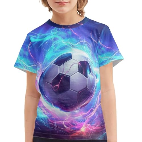 Image of JEOCODY Boys Girls Graphic Tees Funny 3D Printed Short Sleeve T-Shirts 3-16T