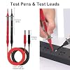 12PCS Multimeter Leads, Back Probe Kit, Multimeter Test Leads Kit with Alligator Clips, Replaceable Wire Piercing Probes, Test Hooks, Back Probe Pins