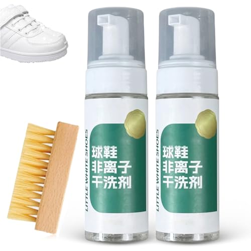 Chyang Active Foam Sneaker Cleaner Set,Rich Foam Deep Clean for White Shoes, Removes Stains & Dirt, Prevents Deformation (2Pcs) 