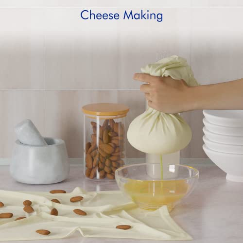 8 Pcs Reusable Cheesecloth, Grade 100, 20X20 Inch Hemmed Organic Cheese Cloth For Straining Craft, 100% Cotton Unbleached Cloth Strainer For Cooking, Baking, Juicing, Cheese Making #TOP2