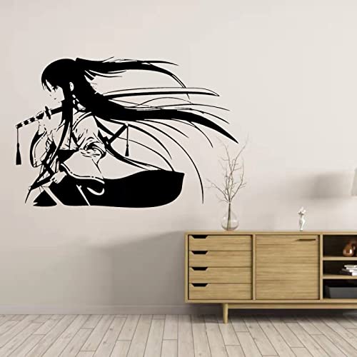 Rtyuihn Japanese Katana Anime Decorative Wall Sticker Vinyl Interior Decoration Room Decoupliqué Removable Mural #TOP3