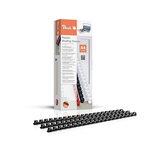 Peach PB410-02 10mm A4 Binding Combs - Black
