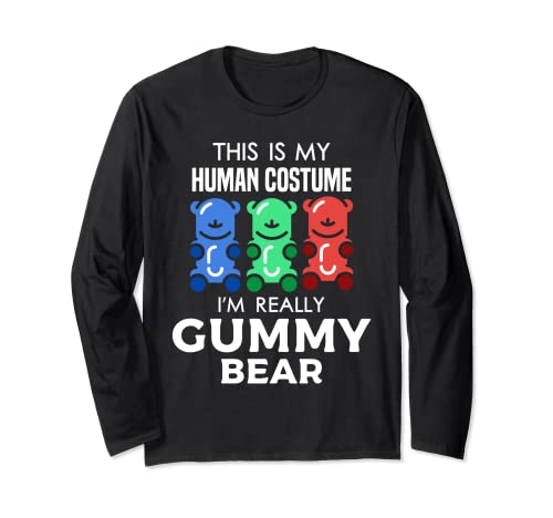 I'm Really Gummy Bear - Disfraz de hombre y mujer Manga Larga