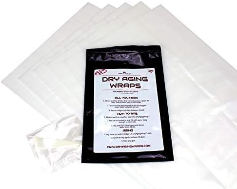 DryAgingWraps - Dry Aged Steak Bags to Age Meat at Home for Ribeye and Short Loin, Zip Ties Included (Large)