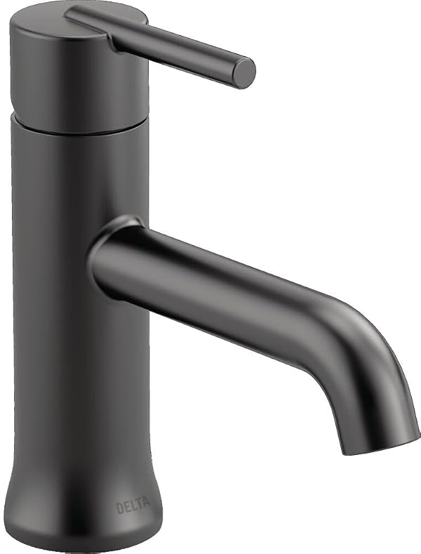 Delta Faucet Trinsic Matte Black Bathroom Faucet, Single Hole Bathroom Faucet, Single Handle Bathroom Faucet, Matte Black 559LF-BLLPU by DELTA - Used condition - CA$121.11