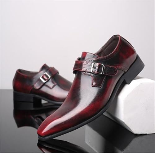 Dress Shoes for Men Slip On Patent Leather Anti-Slip Low Top Rubber Sole Loafers3