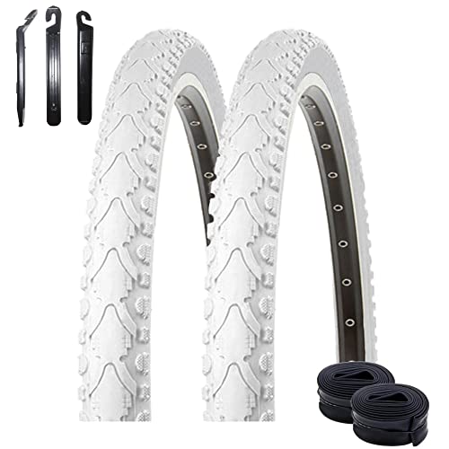 2 x Kenda K-935 Fahrradreifen Fahrradmantel Weiß 40-622 (28 x 1,5) + 2 x...