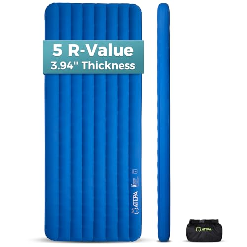 Image of ATEPA ThermAir Pro Sleeping Pad, 5 R-Value Insulated Air Mattress