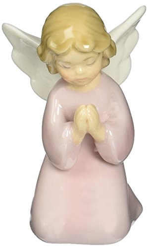 Cosmos Cg 10322 Fine Porcelain Praying Girl Angel Figurine, 3-3/8-Inch, Pink