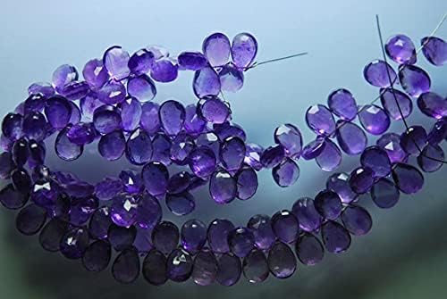 AAA Quality Amethyst Faceted Pear 9 inhes Long.