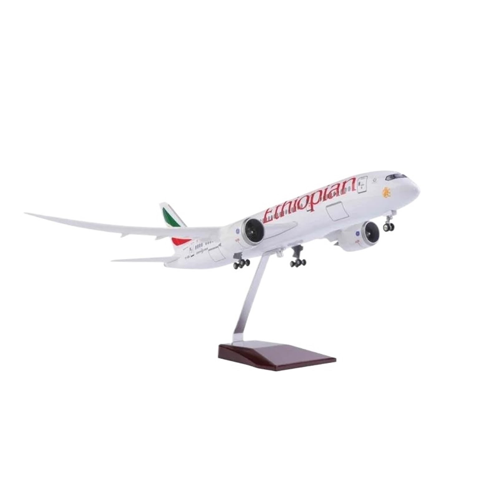 Must-have dla kolekcjonerów Modele samolotów w małej skali 1:130 Dla etiopskiego B787 43CM Model samolotów zabawkowych ze stopu Odlew ze światłem Ozdoby wystawowe w oknie Zestaw do budowania modeli