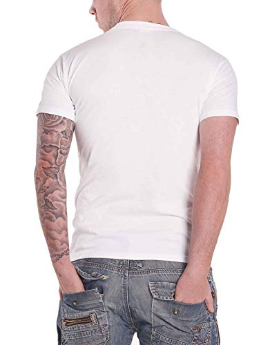 Nirvana Yellow Smiley Homme T-Shirt Manches Courtes Blanc, Regular/Coupe Standard - Les Beatles, Paul McCartney, John Lennon, RIngo Starr, George Harrison Nirvana Yellow Smiley Homme T-Shirt Manches Courtes Blanc, Regular/Coupe Standard – Image 3
