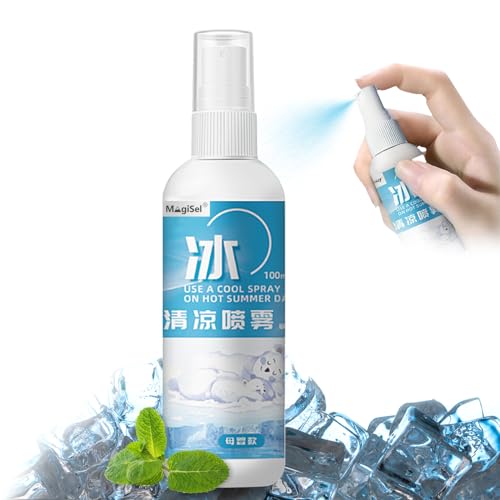 Spray de enfriamiento de niebla, Spray verano para rostro y cuerpo, Spray portátil para aliviar los sofocos, Fresco larga duración en verano, Spray corporal refrescante para verano para excursiones