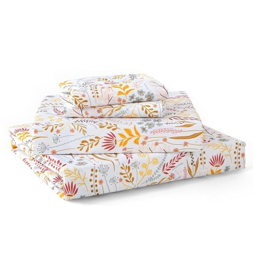 Image of MUXHOMO Full Size 4 Piece Sheet Set, Soft Breathable Bed Sheet Set for Bedroom with Deep Pocket Up to 16 inch, Wrinkle-Free & Cooling Bedding for Oeko-TEX Certified - Fern Class