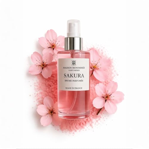 Maison Renommée Spray d'Ambiance et Textile Sakura, Senteur Fleur de Cerisier, 200 ml, Fabriqué en France