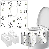 Upgraded Disposable Toilet Seat Covers (20 Pack) - Waterproof, Cute Panda Print, Travel-Friendly Individual Packs, Suitable for Kids & Adults, Perfect for Toddlers’ Potty Training in Public Restrooms