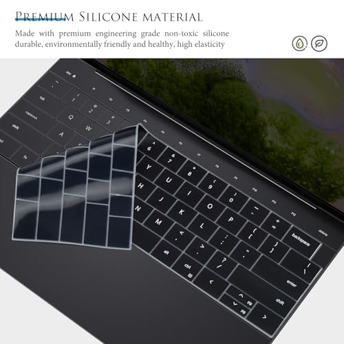 Protector de Teclado Silicona para Dell XPS 13 y 16 Negro miniatura 4
