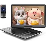 Yoton ポータブルDVDプレーヤー 16.9インチ YOTON DVDビデオプレーヤー 14.1インチHD液晶画面、デュアル高品質アンプ内蔵、4~6時間の長時間再生、270°と180°双方向折りたたみスクリーン、地域制限なし、USB/SDカード対応、AVイン/アウト、TVシンクロ可能。 前回記憶機能、あなたの旅行、飛行機、路面電車、家庭の遊び相手に適しています【ブルーレイ非対応】